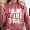 Straight Outta 2nd Grade Shirt Second Grade Graduation Comfort Colors Sweatshirt Crimson