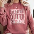Straight Outta 5th Grade Graduation Her Him Boy T-Shirt Comfort Colors Sweatshirt Crimson