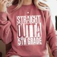 Straight Outta 5th Grade Shirt Graduation 2017 Comfort Colors Sweatshirt Crimson
