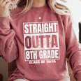 Straight Outta 8th Grade Graduation 2025 Eighth Grade Comfort Colors Sweatshirt Crimson