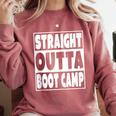Straight Outta Boot Camp Military Basic Training Graduation Comfort Colors Sweatshirt Crimson