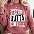 Straight Outta College Movie Parody Graduation Comfort Colors Sweatshirt Crimson