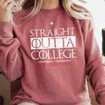 Straight Outta College Shirt Class Of 2018 Graduation Comfort Colors Sweatshirt Crimson