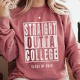 Straight Outta College s Graduation Comfort Colors Sweatshirt Crimson