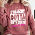 Straight Outta Fifth Grade Class Of 2018 Graduation Comfort Colors Sweatshirt Crimson