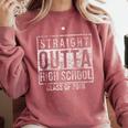Straight Outta High School Graduation Boys Comfort Colors Sweatshirt Crimson