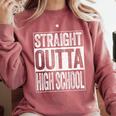 Straight Outta High School Shirt Boy Girl Graduation Comfort Colors Sweatshirt Crimson