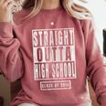 Straight Outta High School s Graduation Comfort Colors Sweatshirt Crimson