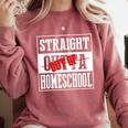 Straight Outta Homeschool Shirt Graduation Comfort Colors Sweatshirt Crimson