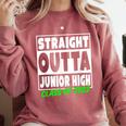 Straight Outta Junior High School Class Of 2022 Graduation Comfort Colors Sweatshirt Crimson