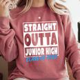 Straight Outta Junior High School Graduation Class Of 2022 Comfort Colors Sweatshirt Crimson