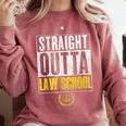 Straight Outta Law School Graduation Tshirt Law School Comfort Colors Sweatshirt Crimson