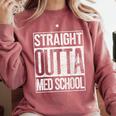Straight Outta Med School Shirt Graduation Idea Comfort Colors Sweatshirt Crimson