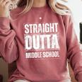 Straight Outta Middle School Class Of 2024 Graduation Comfort Colors Sweatshirt Crimson