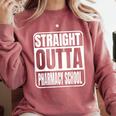 Straight Outta Pharmacy School Class 2025 Pharma Graduation Comfort Colors Sweatshirt Crimson