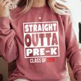 Straight Outta Pre-K Class Of 2018 Shirt Graduation Comfort Colors Sweatshirt Crimson