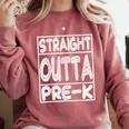 Straight Outta Pre-K Shirt Great Graduation Preschools Comfort Colors Sweatshirt Crimson