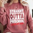 Straight Outta Preschool Class Of 2018 Graduation Shirt Comfort Colors Sweatshirt Crimson