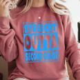 Straight Outta Second Grade Graduation Class Comfort Colors Sweatshirt Crimson
