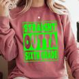Straight Outta Sixth Grade Graduation Class Comfort Colors Sweatshirt Crimson