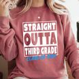 Straight Outta Third Grade Class Of 2019 Graduation Comfort Colors Sweatshirt Crimson