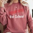 Straight Outta Vet School Graduation Veternarians I Survived Comfort Colors Sweatshirt Crimson