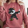 Student Graduation 2022 Panda Football Boys Girls Teenager Comfort Colors Sweatshirt Crimson