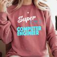 Super Computer Engineer New Job Graduation Comfort Colors Sweatshirt Crimson
