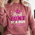 Super Proud Aunt Of 2025 Graduate Senior Graduation Family Comfort Colors Sweatshirt Crimson
