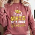Super Proud Auntie Of 2025 Graduate Senior Graduation Family Comfort Colors Sweatshirt Crimson