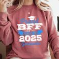 Super Proud Bff Of 2025 Graduate Senior Graduation Family Premium Comfort Colors Sweatshirt Crimson