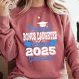 Super Proud Bonus Daughter Of 2025 Graduate Graduation Premium Comfort Colors Sweatshirt Crimson