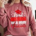 Super Proud Bonus Grandma Of 2025 Graduate Graduation Family Comfort Colors Sweatshirt Crimson