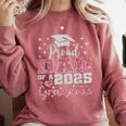 Super Proud Dad Of 2025 Graduate Senior Graduation Family Comfort Colors Sweatshirt Crimson