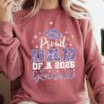 Super Proud Dad Of 2026 Graduate Senior Graduation Family Comfort Colors Sweatshirt Crimson