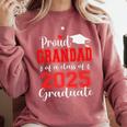 Super Proud Grandad Of 2025 Graduate Graduation Family Premium Comfort Colors Sweatshirt Crimson