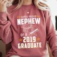Super Proud Nephew Of A 2019 Graduate Shirt Graduation Comfort Colors Sweatshirt Crimson