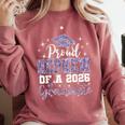 Super Proud Nephew Of 2026 Graduate Senior Graduation Family Comfort Colors Sweatshirt Crimson