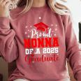 Super Proud Nonna Of 2025 Graduate Senior Graduation Family Comfort Colors Sweatshirt Crimson