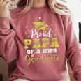 Super Proud Papa Of 2025 Graduate Senior Graduation Family Comfort Colors Sweatshirt Crimson