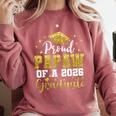 Super Proud Papaw Of 2026 Graduate Senior Graduation Family Comfort Colors Sweatshirt Crimson