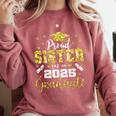 Super Proud Sister Of 2025 Graduate Senior Graduation Family Comfort Colors Sweatshirt Crimson