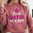 Super Proud Sister Of 2025 Graduate Senior Graduation Family Premium Tri-Blend Comfort Colors Sweatshirt Crimson
