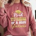 Super Proud Step Grandma Of 2025 Graduate Graduation Family Comfort Colors Sweatshirt Crimson