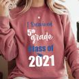 I Survived 5th Grade Class Of 2021 Quarantined Graduation 2 Comfort Colors Sweatshirt Crimson