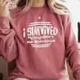 I Survived Boyfriends PhD Dissertation Doctorate Graduation Comfort Colors Sweatshirt Crimson