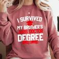 I Survived My Brother's Juris Doctor Degree Graduation Comfort Colors Sweatshirt Crimson