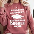 I Survived My Daughter's Engineering Degree Graduation Comfort Colors Sweatshirt Crimson