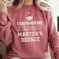 i Survived My Fiances Masters Degree Graduation Mastered It Comfort Colors Sweatshirt Crimson