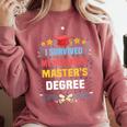 I Survived My Husband's Masters Degree Graduation Comfort Colors Sweatshirt Crimson
